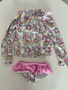 Hello Kitty Pink Girls Rashguard 4T